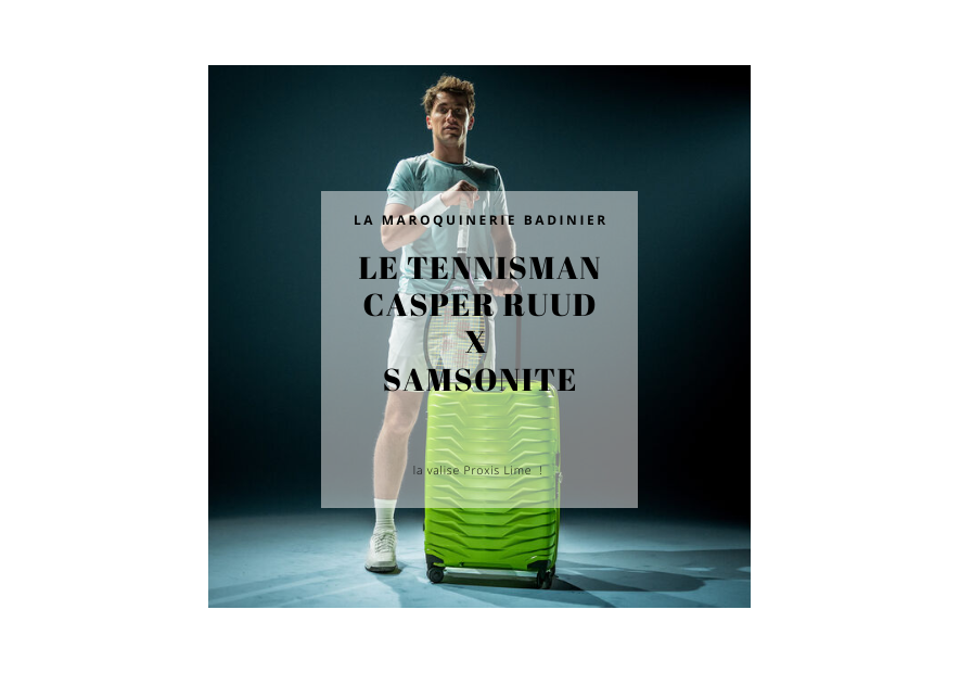  Le joueur de tennis Casper Ruud & la valise Samsonite haute en couleur !